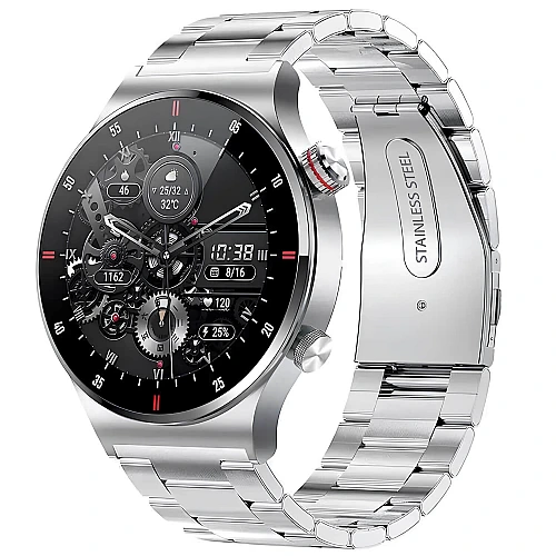 Smartwatch Microwear QW33 - Steel Silver