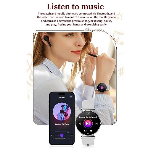 Smartwatch Microwear Y16 - Gold Steel