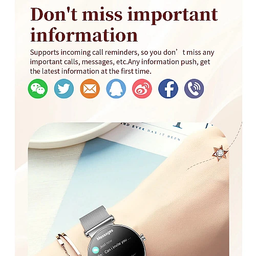 Smartwatch Microwear Y16 - Gold Steel