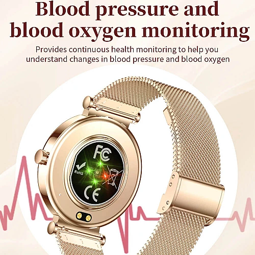 Smartwatch Microwear Y16 - Gold Steel