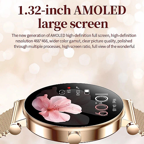 Smartwatch Microwear Y16 - Gold Steel
