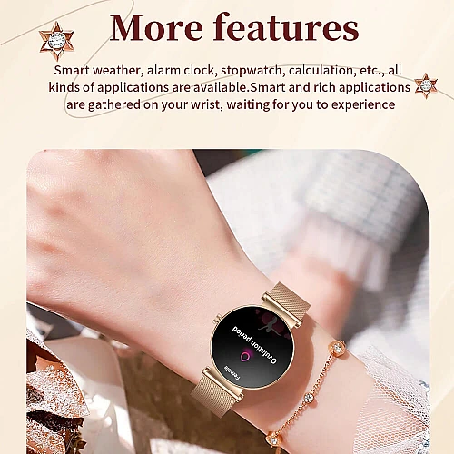 Smartwatch Microwear Y16 - Gold Steel