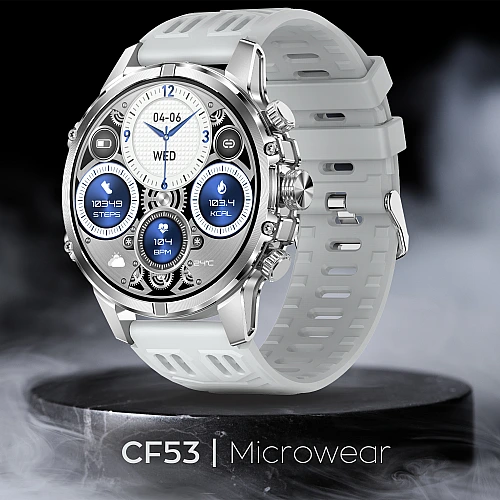 Smartwatch Microwear CF53 - White Silicone