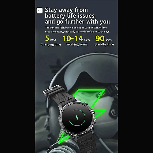 Smartwatch Microwear CF53 - White Silicone