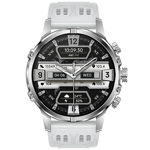 Smartwatch Microwear CF53 - White Silicone
