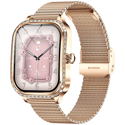 Smartwatch Microwear MK88 - Gold Steel