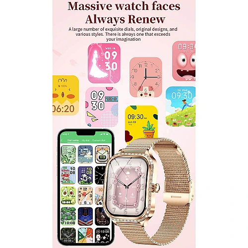 Smartwatch Microwear MK88 - Gold Steel Smartwatch Microwear MK88 - Gold Steel
