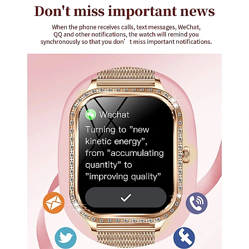 Smartwatch Microwear MK88 - Gold Steel Smartwatch Microwear MK88 - Gold Steel