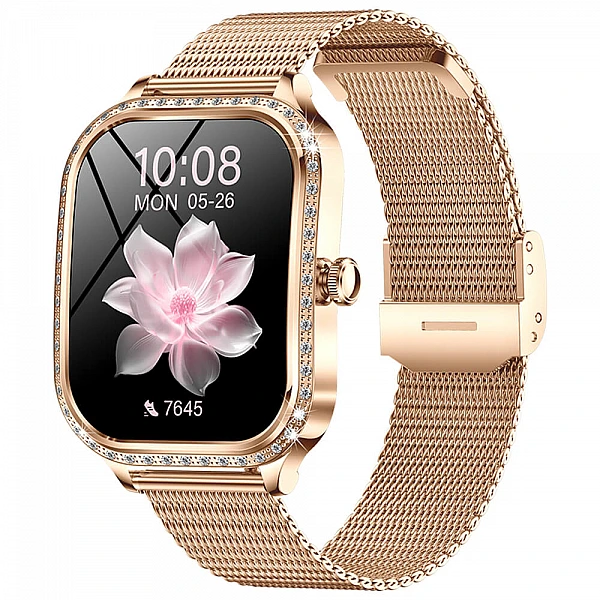 Smartwatch Microwear MK88 - Gold Steel