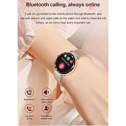 Smartwatch Microwear NX7 Pro - Gold Steel Smartwatch Microwear NX7 Pro - Gold Steel