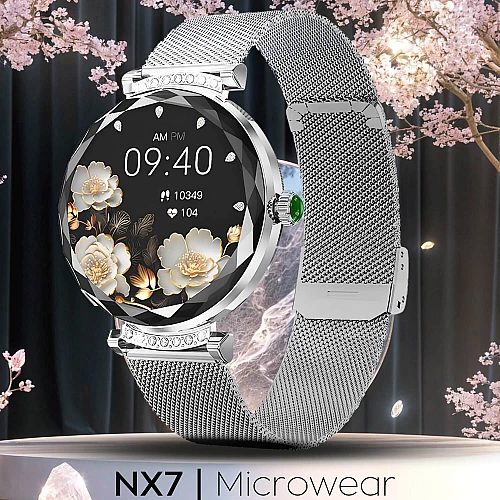 Smartwatch Microwear NX7 Pro - Silver Steel Smartwatch Microwear NX7 Pro - Silver Steel