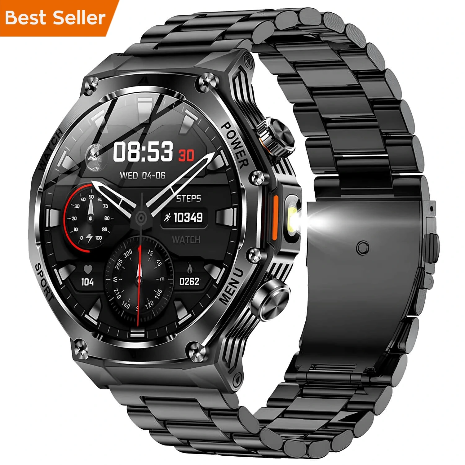 Smartwatch Microwear AK82 - Black Steel Smartwatch Microwear AK82 - Black Steel