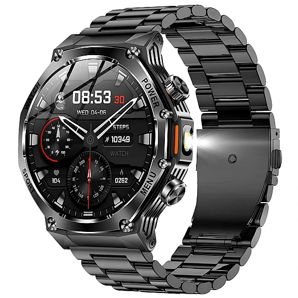 Smartwatch Microwear AK82 - Black Steel