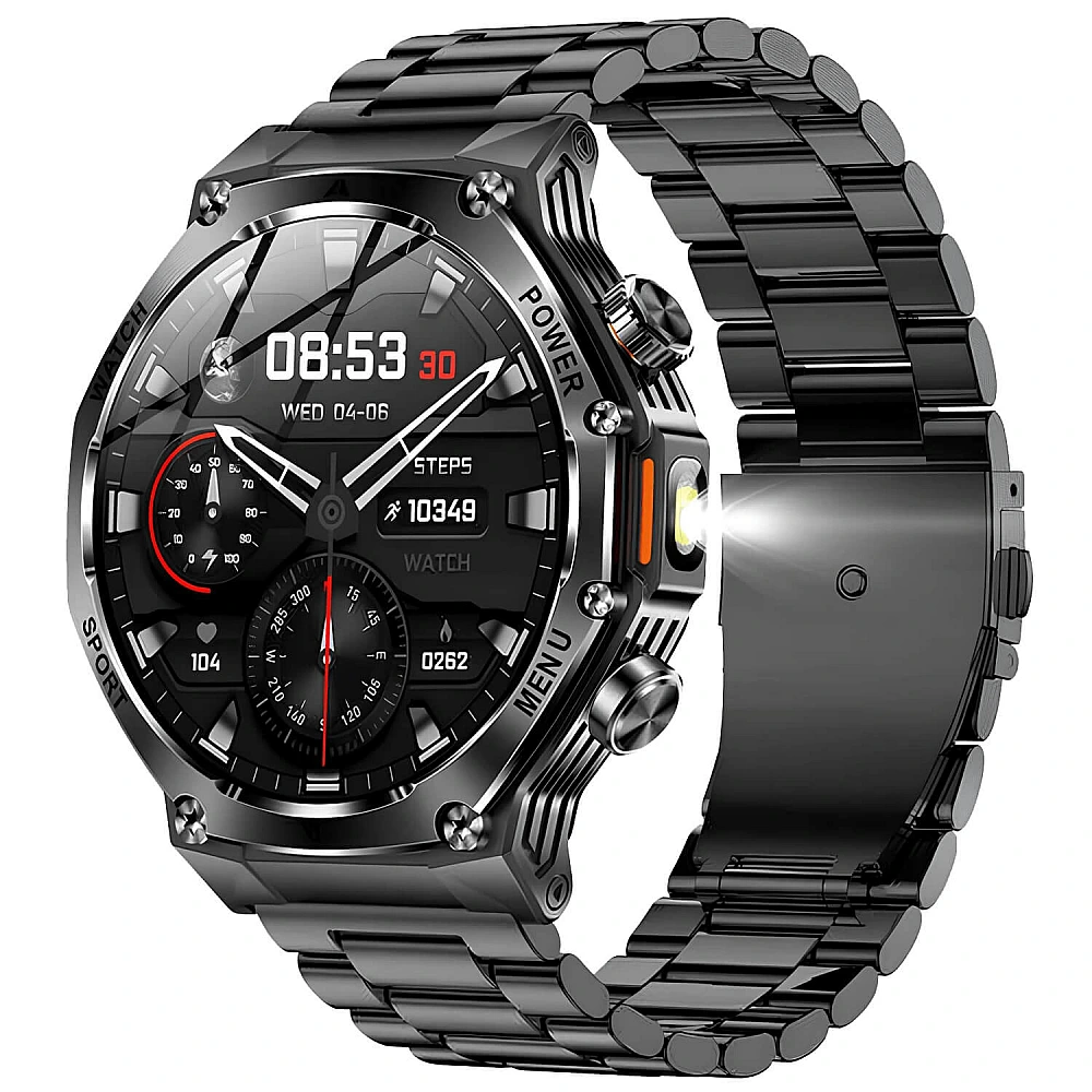 Smartwatch Microwear AK82 - Black Steel