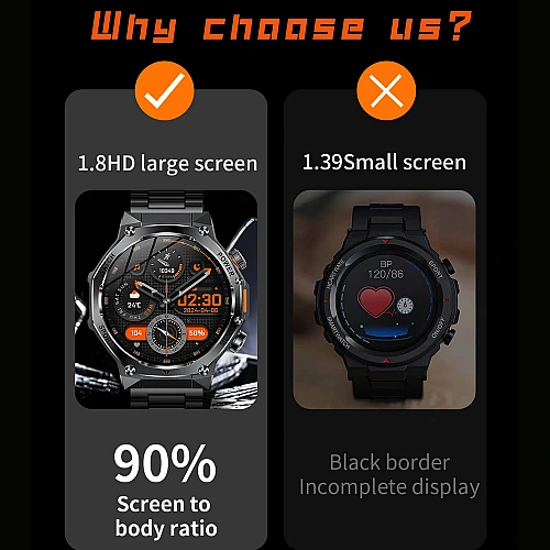 Smartwatch Microwear AK82 - Silver Steel