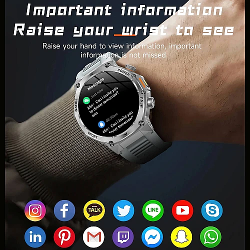 Smartwatch Microwear AK82 - Silver Steel