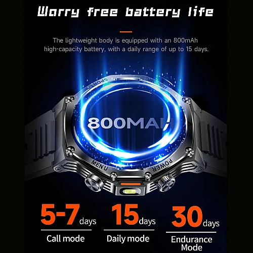 Smartwatch Microwear AK82 - Silver Steel