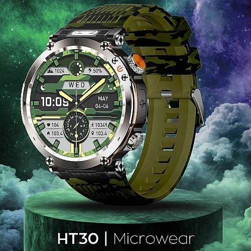 Smartwatch Microwear HT30 - Green Camo