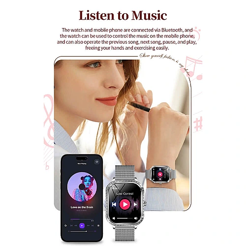 Smartwatch Microwear MK88 - Silver Steel