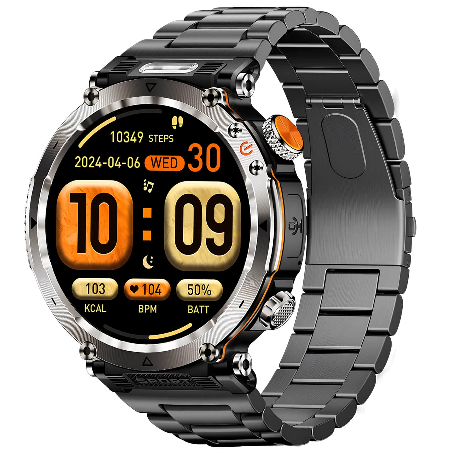 Smartwatch Microwear HT30 - Black Steel Smartwatch Microwear HT30 - Black Steel