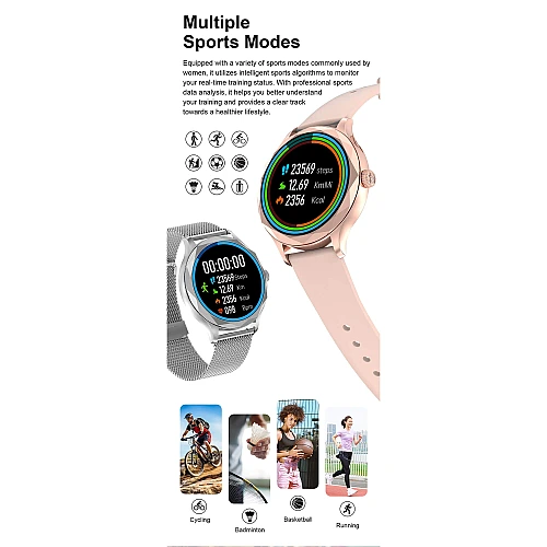 Smartwatch Microwear DTS - Gold Rose Steel