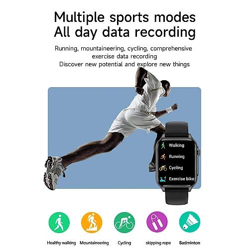 Smartwatch Microwear P6 Max - Gold Steel