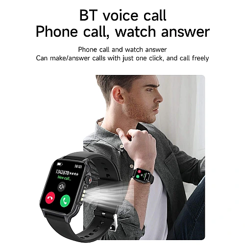 Smartwatch Microwear P6 Max - Gold Steel