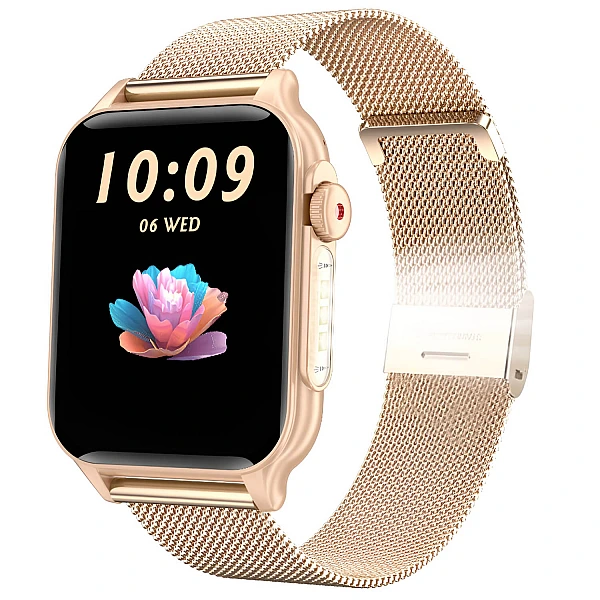Smartwatch Microwear P6 Max - Gold Steel