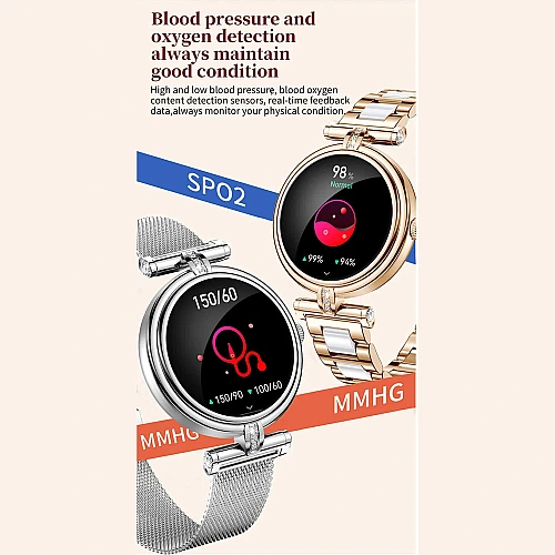 Smartwatch Microwear AK62 - Gold Milanese Steel