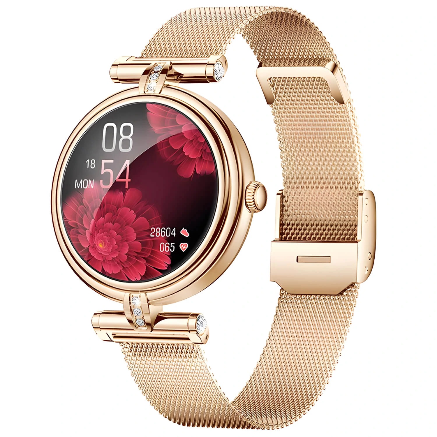 Smartwatch Microwear AK62 - Gold Milanese Steel