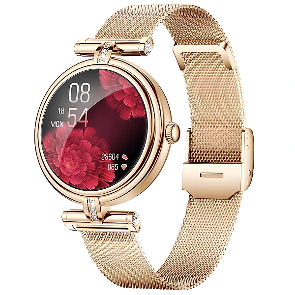 Smartwatch Microwear AK62 - Gold Milanese Steel