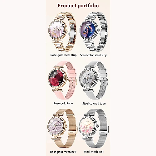 Smartwatch Microwear AK62 - Gold Steel