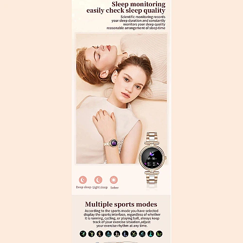 Smartwatch Microwear AK62 - Gold Steel