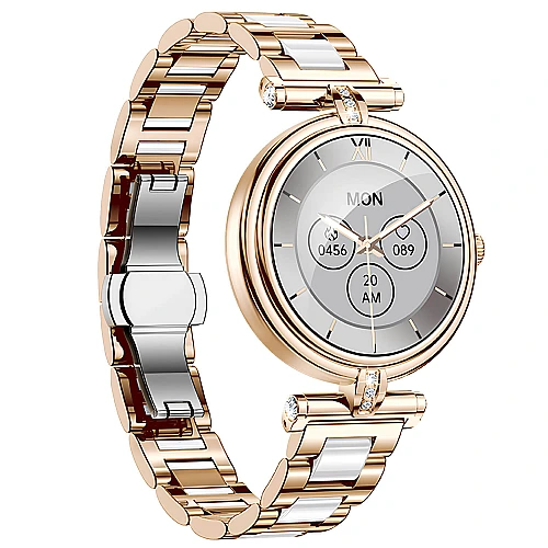 Smartwatch Microwear AK62 - Gold Steel