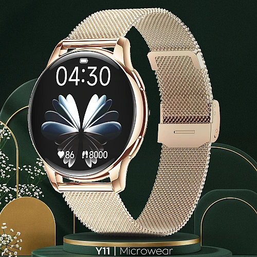 Smartwatch Microwear Y11 - Gold Steel