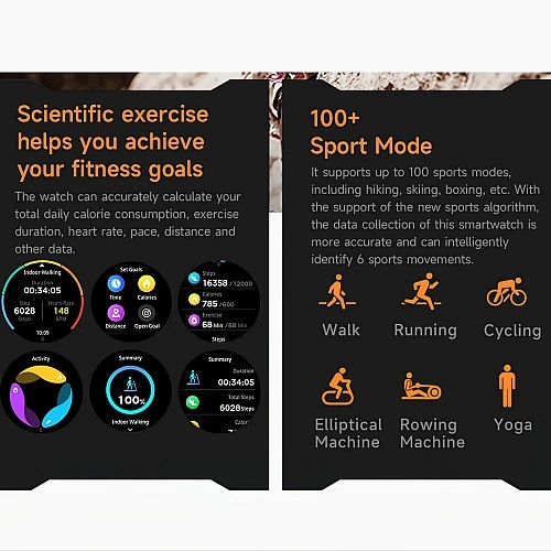 Smartwatch Microwear KC91 - Black Camo Silicone