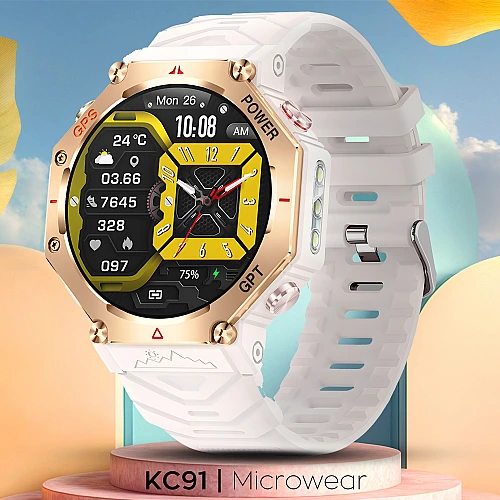 Smartwatch Microwear KC91 - Pink Silicone