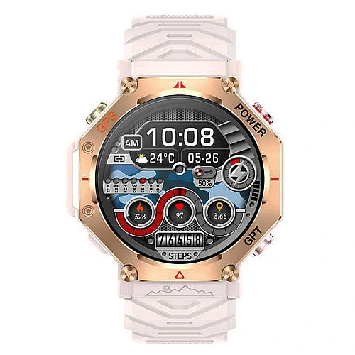 Smartwatch Microwear KC91 - Pink Silicone