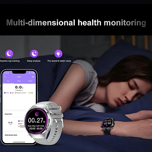 Smartwatch Microwear DK56 -  Silver Silicone