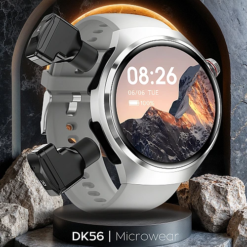 Smartwatch Microwear DK56 -  Silver Silicone