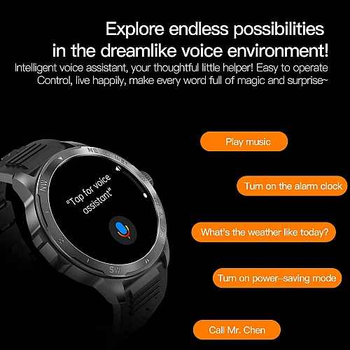 Smartwatch Microwear AK77 - Black Steel