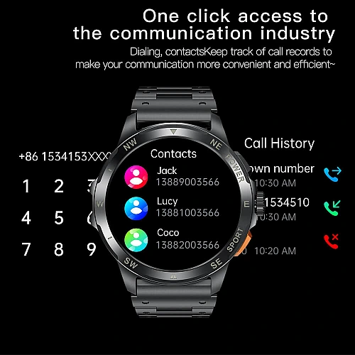 Smartwatch Microwear AK77 - Black Steel