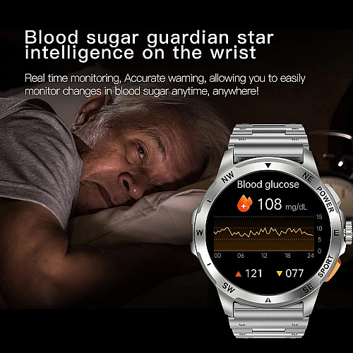 Smartwatch Microwear AK77 - Black Steel