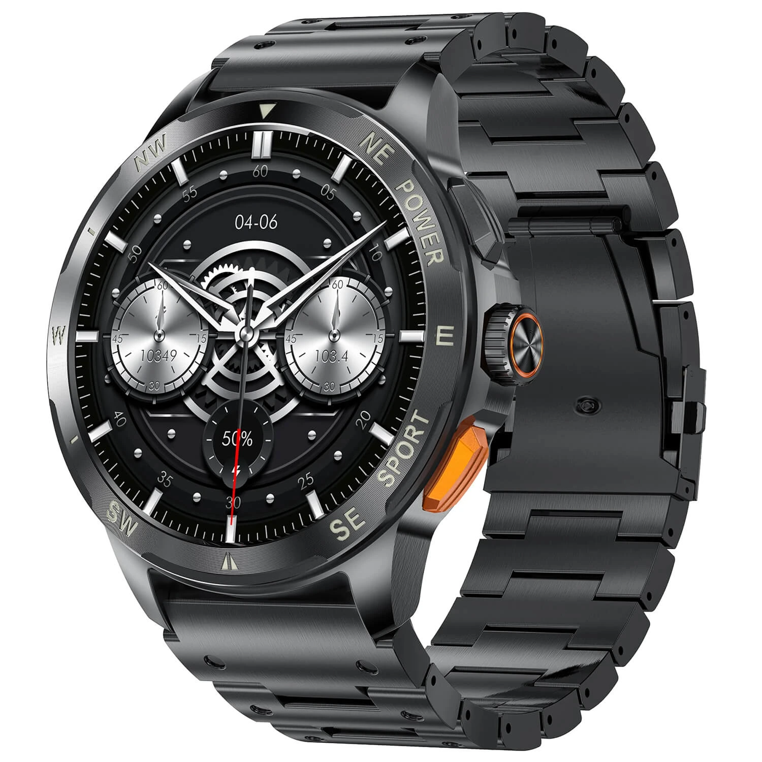 Smartwatch Microwear AK77 - Black Steel Smartwatch Microwear AK77 - Black Steel