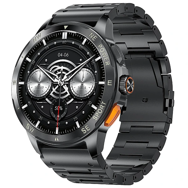 Smartwatch Microwear AK77 - Black Steel