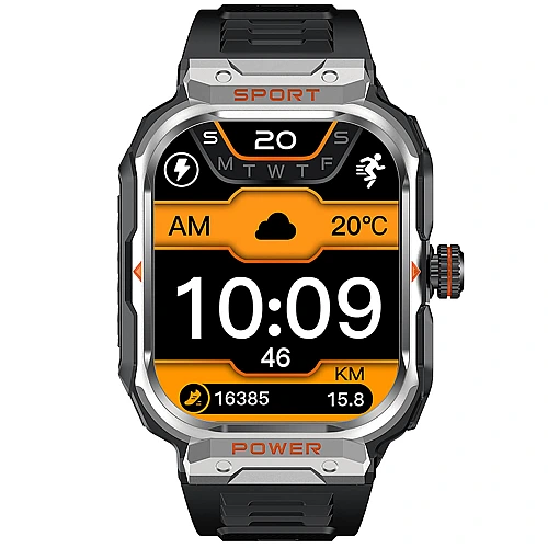 Smartwatch Microwear G55 -  Black Silicone