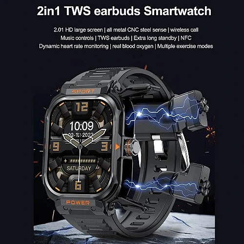 Smartwatch Microwear G55 -  Black Silicone