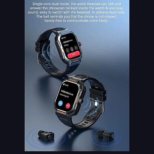 Smartwatch Microwear G55 -  Black Silicone