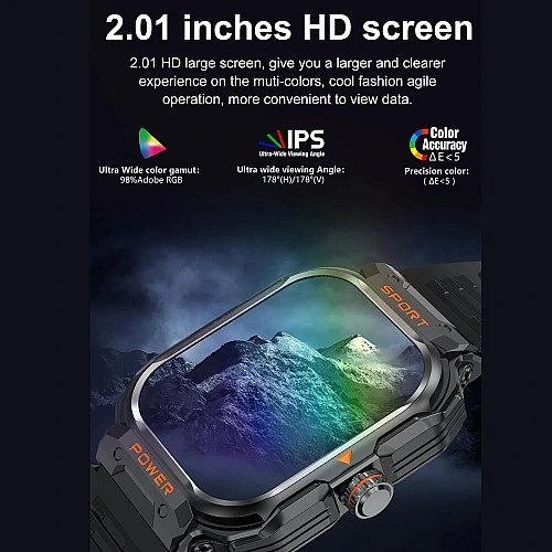 Smartwatch Microwear G55 -  Black Silicone