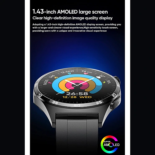 Smartwatch Microwear MT300 - Black Silicone